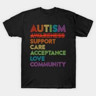 Autism Awareness Support Care Acceptance Ally T-Shirt